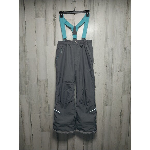 Gerry Snow Pants Girls Large 14/16 Gray Overalls Insulated Ski Snowboard Youth - Picture 1 of 13